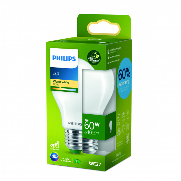 Philips Classic LED-A-Label Lampe 60W E27 matt warmweiß non-dim