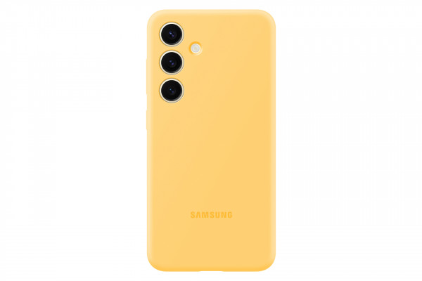 Samsung Silicone Case S24, Yellow + Displayschutz